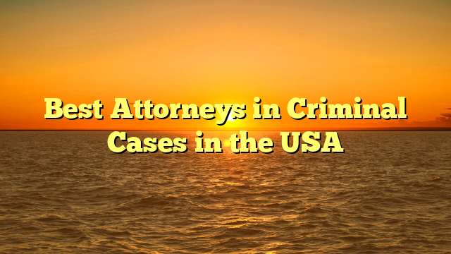 Best Attorneys in Criminal Cases in the USA